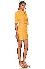 JACQUEMUS La Robe Camisa in Orange, view 2, click to view large image.
