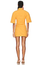 JACQUEMUS La Robe Camisa in Orange, view 4, click to view large image.