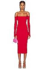 JACQUEMUS La Robe Sierra Dress in Red, view 1, click to view large image.