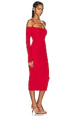 JACQUEMUS La Robe Sierra Dress in Red, view 2, click to view large image.