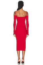 JACQUEMUS La Robe Sierra Dress in Red, view 3, click to view large image.