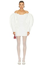 JACQUEMUS La Robe Taffetas Dress in Off White, view 1, click to view large image.