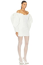 JACQUEMUS La Robe Taffetas Dress in Off White, view 2, click to view large image.