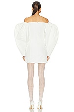 JACQUEMUS La Robe Taffetas Dress in Off White, view 3, click to view large image.