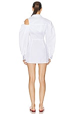 JACQUEMUS La Robe Galliga Dress in White, view 4, click to view large image.