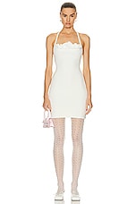 JACQUEMUS La Robe Maille Croissant Dress in Off White, view 1, click to view large image.