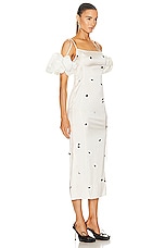 JACQUEMUS La Robe Chouchou Dress in Off White & Black Dots, view 2, click to view large image.
