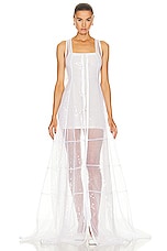 JACQUEMUS La Robe Dentelle Dress in White, view 1, click to view large image.