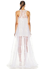 JACQUEMUS La Robe Dentelle Dress in White, view 3, click to view large image.
