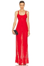 JACQUEMUS La Robe Maille Oranger Dress in Red, view 1, click to view large image.