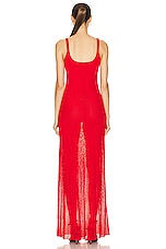 JACQUEMUS La Robe Maille Oranger Dress in Red, view 3, click to view large image.