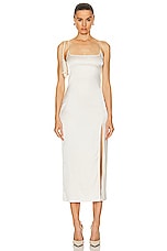 JACQUEMUS La Robe Notte in Off White, view 2, click to view large image.