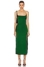 JACQUEMUS La Robe Notte in Dark Green, view 2, click to view large image.
