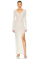 JACQUEMUS La Robe Alzou in Off White, view 1, click to view large image.