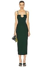 JACQUEMUS La Robe Sierra Bretelles in Dark Green, view 1, click to view large image.