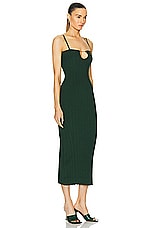JACQUEMUS La Robe Sierra Bretelles in Dark Green, view 2, click to view large image.