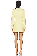 JACQUEMUS La Robe Cubo in Pale Yellow, view 3, click to view large image.