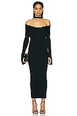 JACQUEMUS La Robe Doble in Black, view 1, click to view large image.
