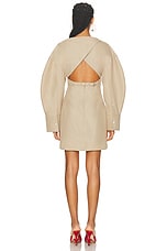 JACQUEMUS La Robe Chemise Casaco in Beige, view 4, click to view large image.