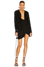 JACQUEMUS La Robe Bahia in Black, view 5, click to view large image.