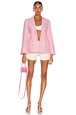 JACQUEMUS Le Short Arancia in Beige, view 4, click to view large image.