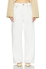 JACQUEMUS Le De Nimes Large in Off White & Tabac, view 1, click to view large image.