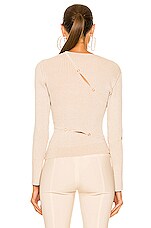JACQUEMUS Le Cardigan Tordu in Light Beige, view 4, click to view large image.