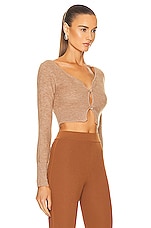 JACQUEMUS Le Cardigan Alzou in Light Brown, view 2, click to view large image.