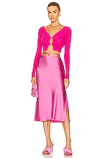 JACQUEMUS Le Cardigan Alzou in Pink, view 4, click to view large image.