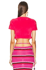 JACQUEMUS La Mailed Neve in Dark Pink, view 3, click to view large image.