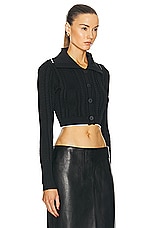 JACQUEMUS Le Cardigan Bela in Black, view 2, click to view large image.