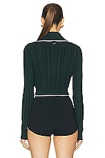 JACQUEMUS Le Cardigan Bela in Dark Green, view 3, click to view large image.