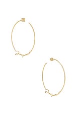 JACQUEMUS Les Creoles Jacquemus Earrings in Gold, view 3, click to view large image.