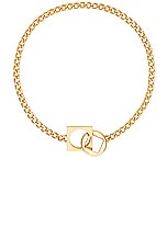 JACQUEMUS Le Collier Rond Carre in Light Gold, view 1, click to view large image.
