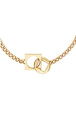 JACQUEMUS Le Collier Rond Carre in Light Gold, view 3, click to view large image.