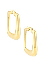 JACQUEMUS Les Boucles Ovalo in Light Gold, view 1, click to view large image.