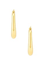 JACQUEMUS Les Boucles Ovalo in Light Gold, view 3, click to view large image.