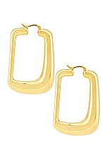 JACQUEMUS Les Boucles Ovalo in Light Gold, view 4, click to view large image.