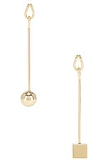 JACQUEMUS Les Boucles Nodo in Gold, view 1, click to view large image.