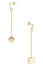 JACQUEMUS Les Boucles Nodo in Gold, view 3, click to view large image.