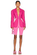 JACQUEMUS La Veste Filu in Pink, view 4, click to view large image.