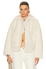 JACQUEMUS Le Manteau Pastre in Off-White, view 2, click to view large image.