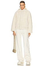JACQUEMUS Le Manteau Pastre in Off-White, view 5, click to view large image.