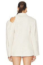 JACQUEMUS La Veste Galliga Jacket in Off White, view 4, click to view large image.