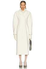 JACQUEMUS Le Manteau Curvo in Off White | FWRD