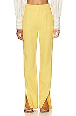 JACQUEMUS Le Pantalon Tibau in Yellow, view 1, click to view large image.