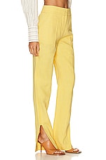 JACQUEMUS Le Pantalon Tibau in Yellow, view 2, click to view large image.