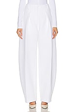 JACQUEMUS Le Pantalon Ovalo in White, view 1, click to view large image.