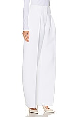 JACQUEMUS Le Pantalon Ovalo in White, view 2, click to view large image.