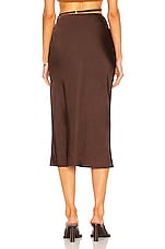 JACQUEMUS La Jupe Notte in Dark Brown, view 4, click to view large image.